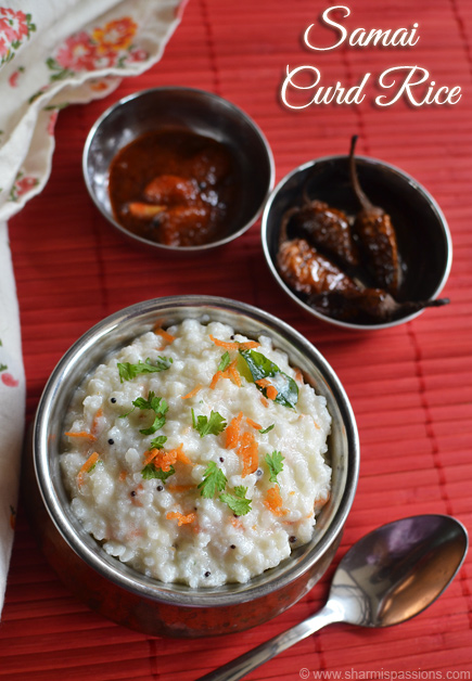 little-millet-curd-rice-samai-thayir-sadam-recipe-sharmis-passions