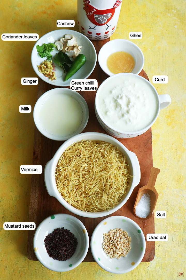 ingredients needed to make curd semiya