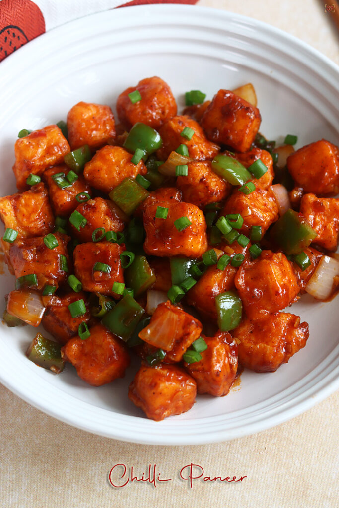 Chilli Paneer Recipe (Dry & Gravy)- Sharmis Passions