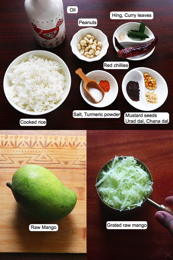 ingredients needed for raw mango rice
