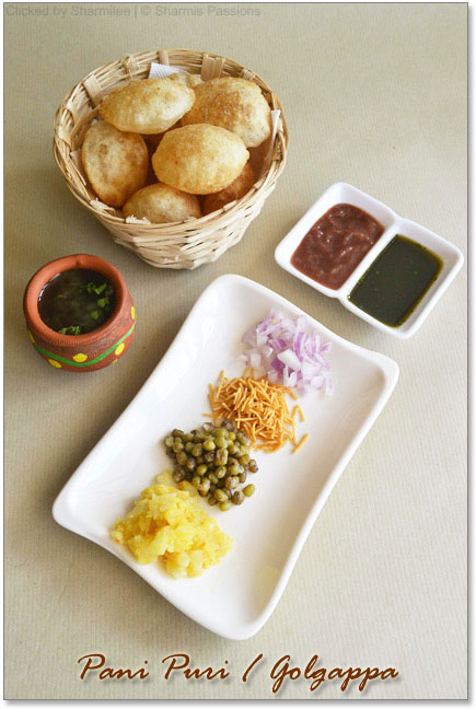 pani puri served