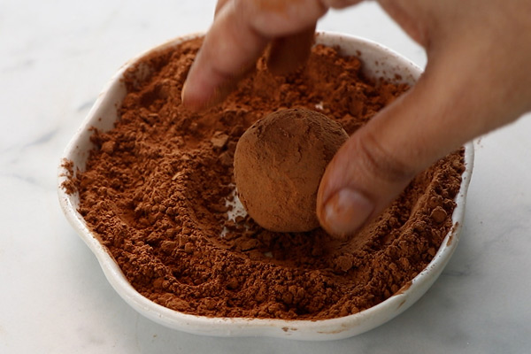 roll in cocoa powder