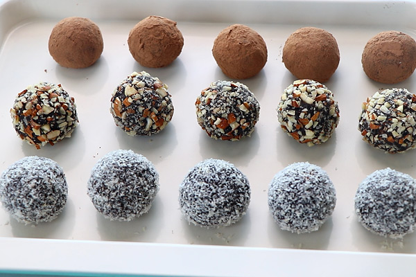 chocolate truffles are ready