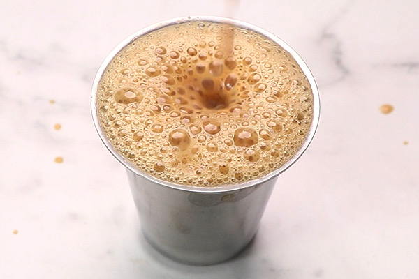 froth the coffee