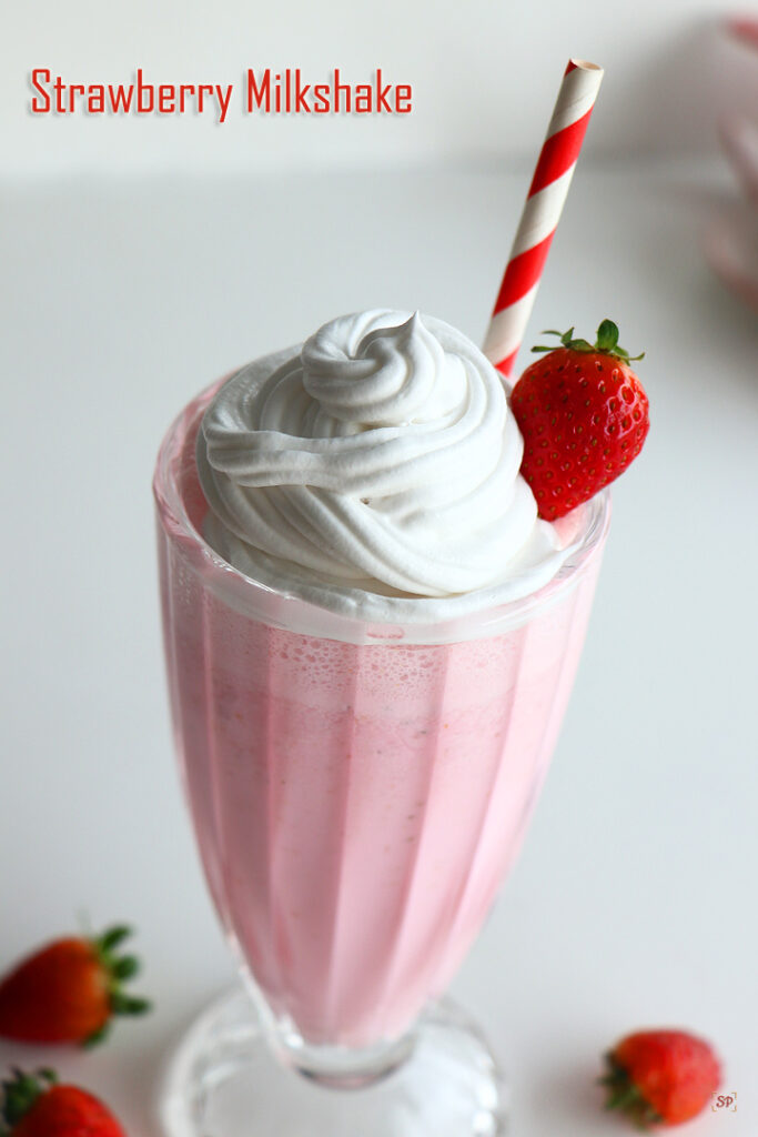 Strawberry Milkshake Recipe - Sharmis Passions
