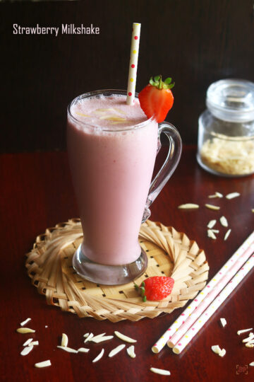 Strawberry Milkshake Recipe Sharmis Passions