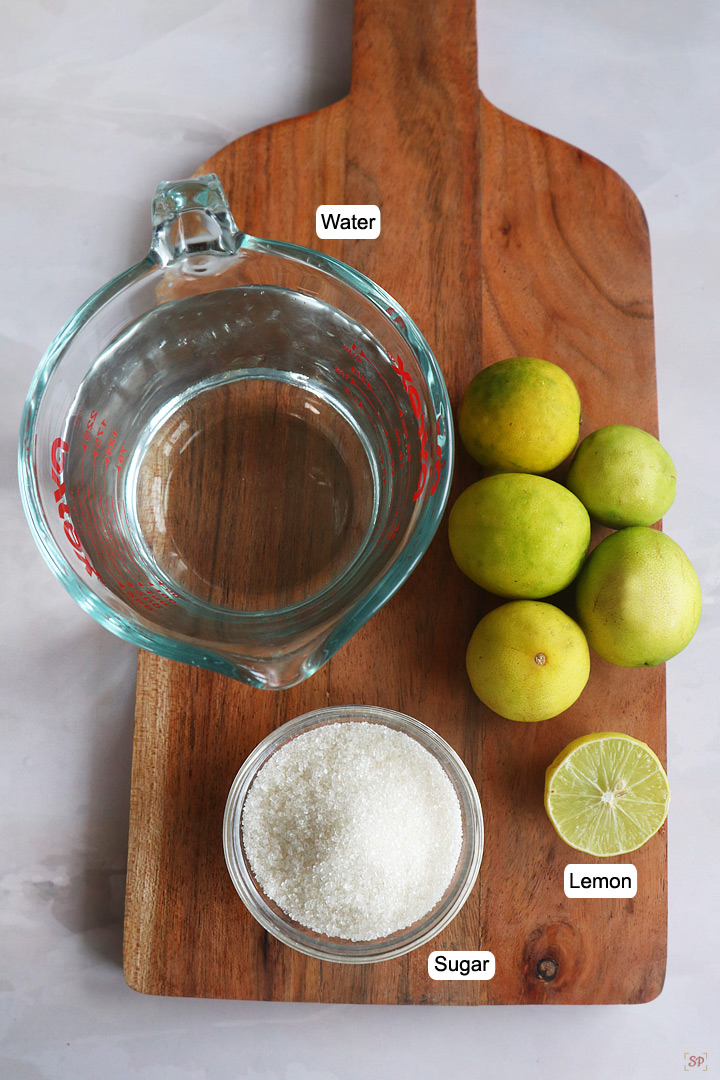 ingredients needed to make lemon squash