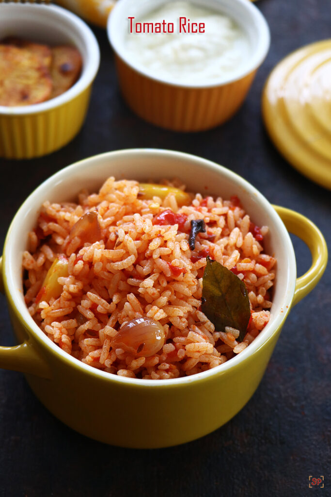 Tomato Rice Recipe | Thakkali Sadam Recipe - Sharmis Passions
