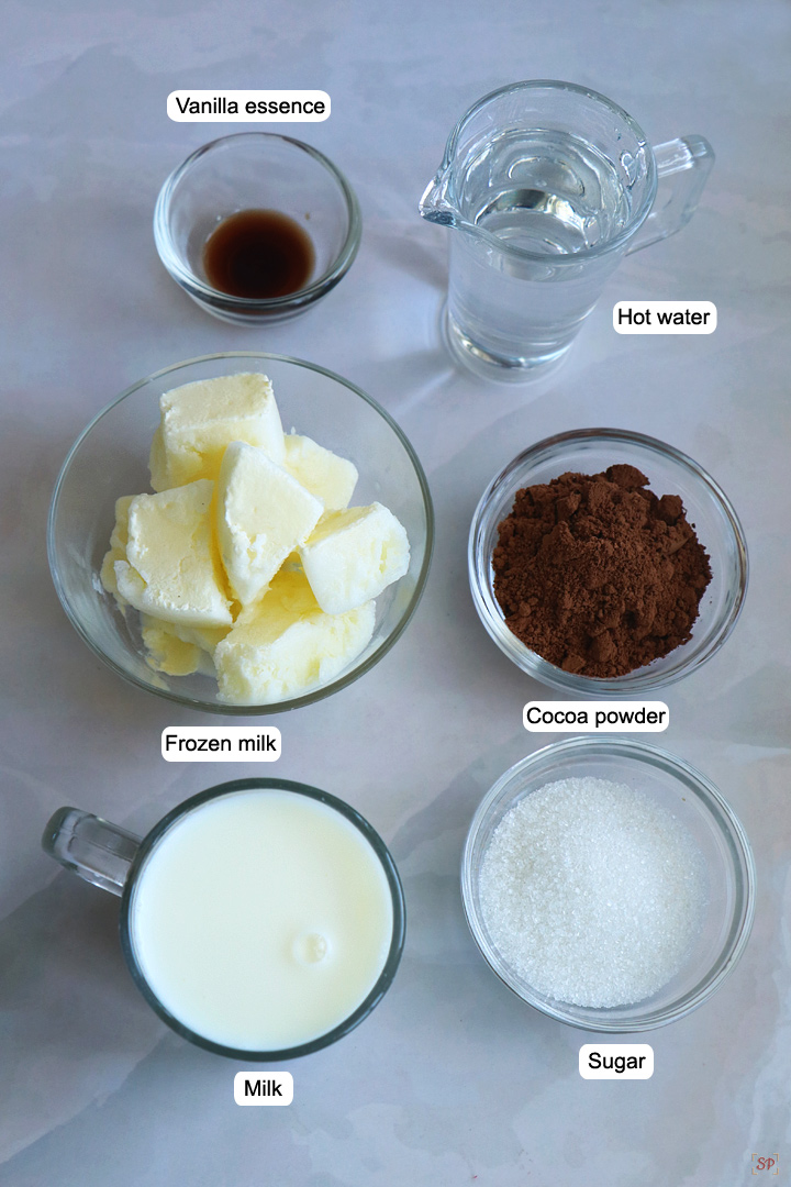 ingredients needed for chocolate milshake