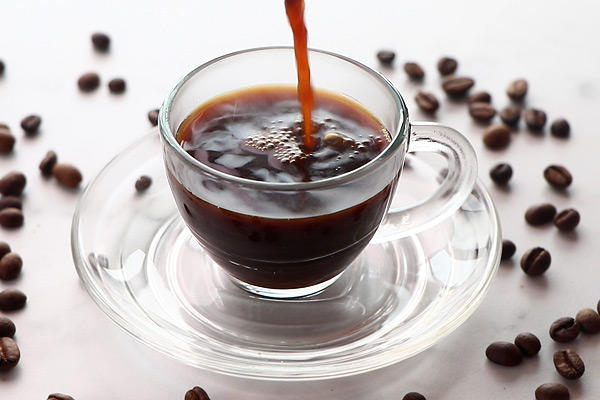 add espresso to serving glass