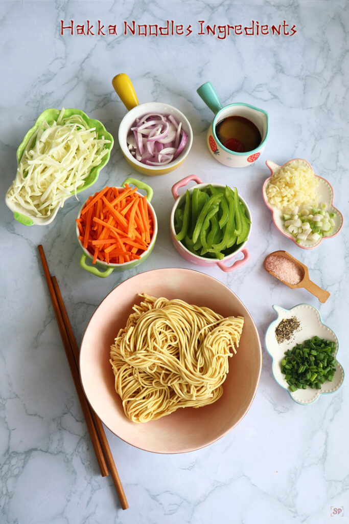 Hakka Noodles | Veg Hakka Noodles - Sharmis Passions