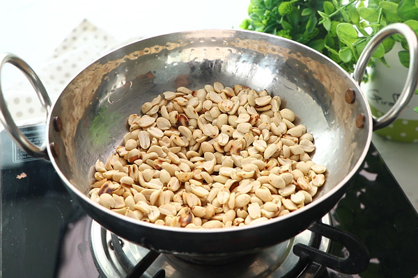 roast peanuts until golden