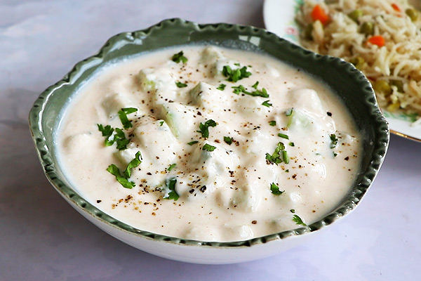 cucumber raita is ready