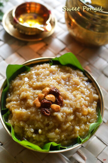 Sweet Pongal | Sakkarai Pongal - Sharmis Passions