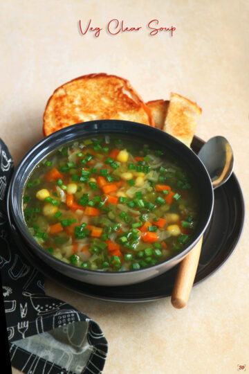 Clear Soup | Vegetable Clear Soup Recipe - Sharmis Passions