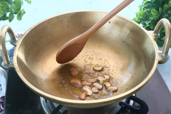 fry cashews