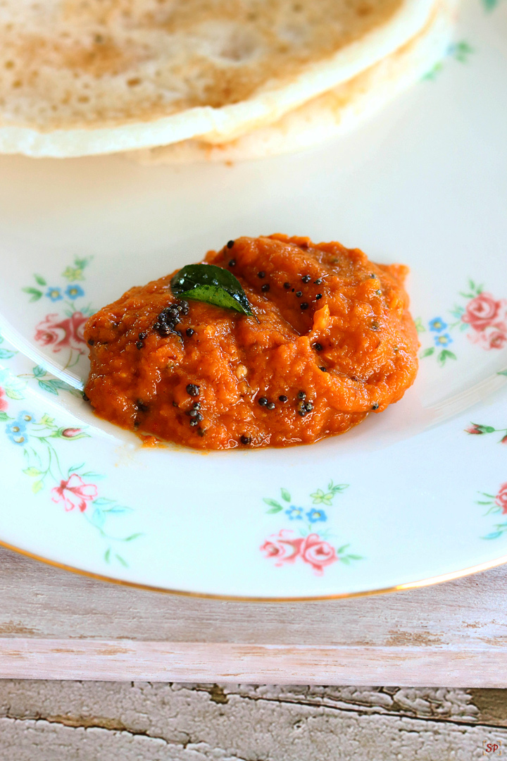 carrot chutney with dosa