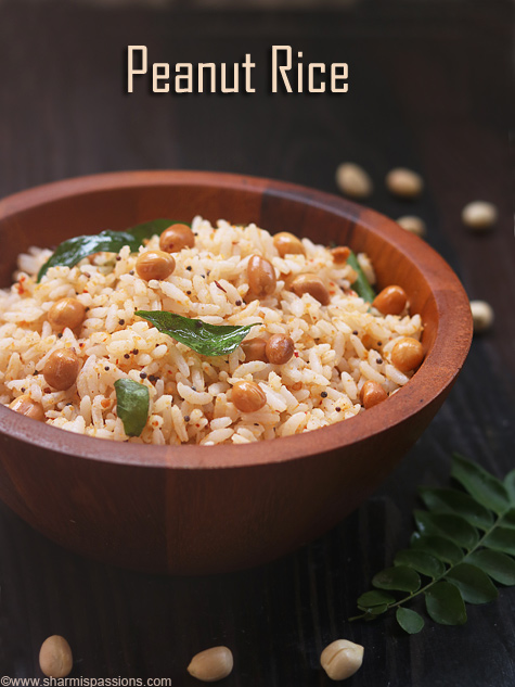 Peanut Rice Recipe | Groundnut Rice Recipe - Sharmis Passions