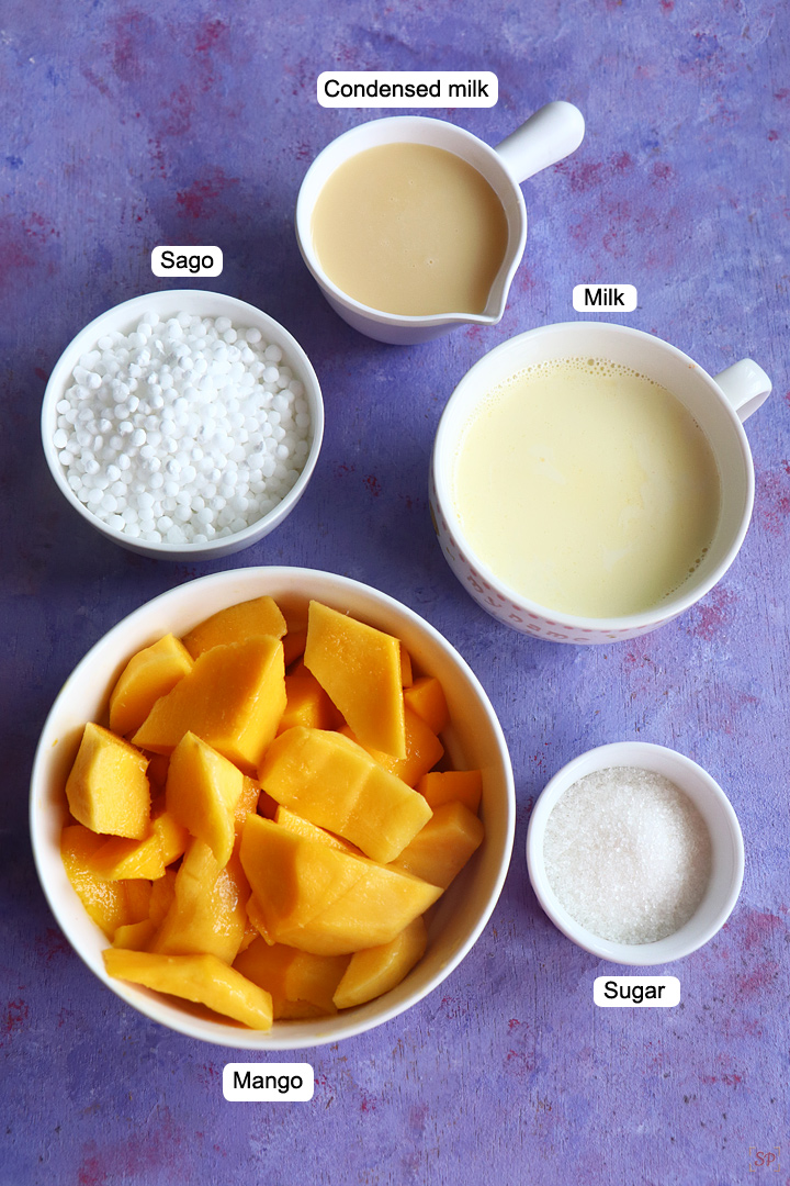 mango sago ingredients