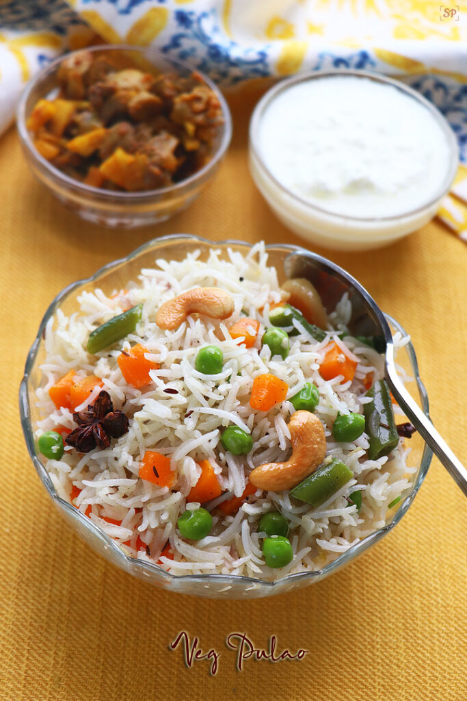 Pulao Recipe | Veg Pulao | Vegetable Pulav - Sharmis Passions