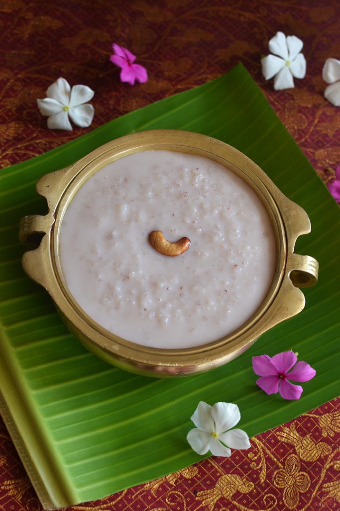 kerala payasam served in a small uruli