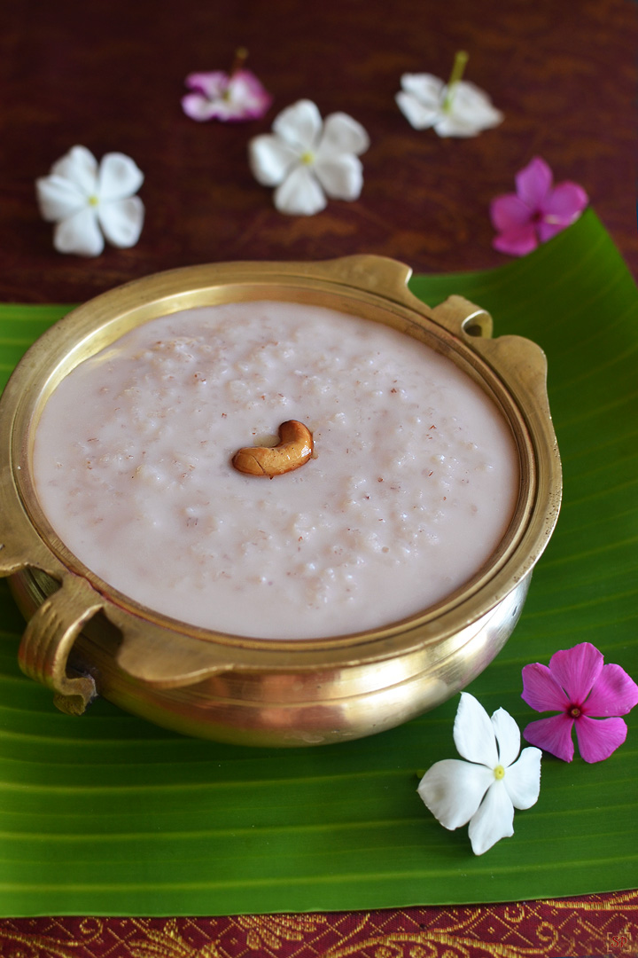 kerala payasam served in a small uruli