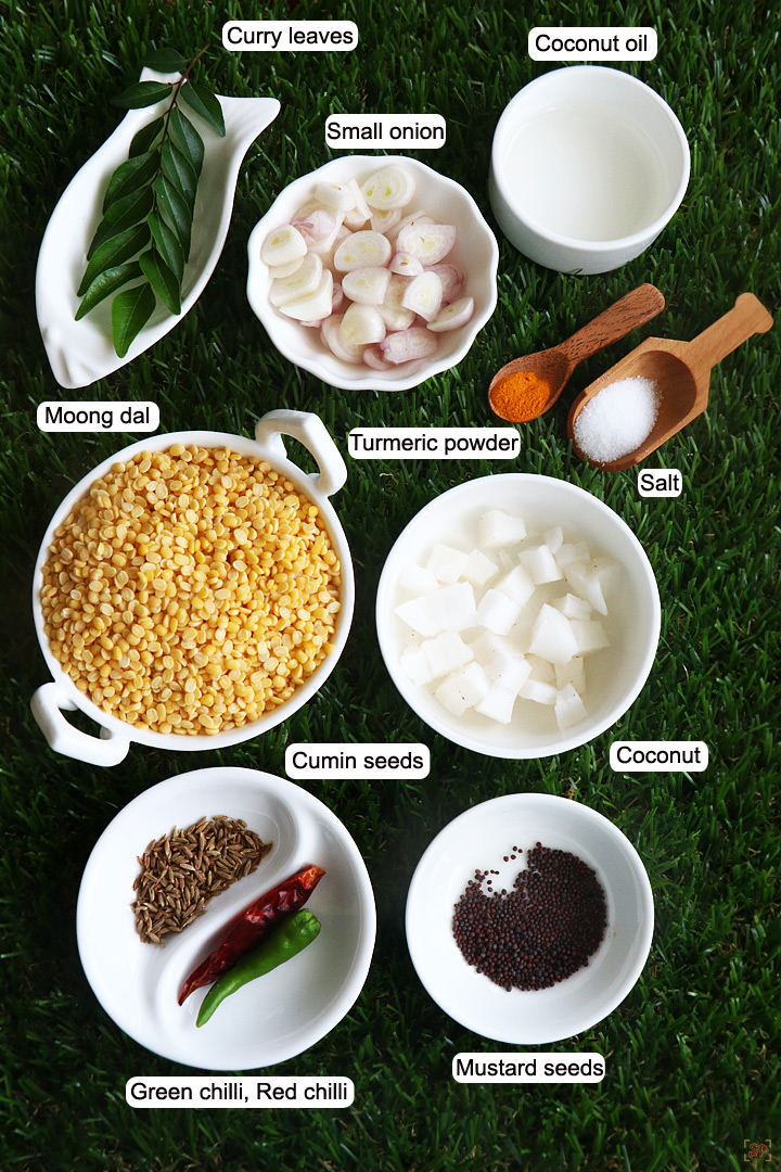 ingredients needed to make paruippu curry
