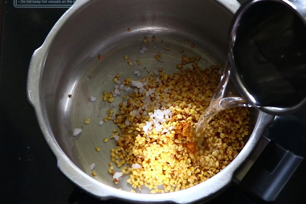 add dal with water