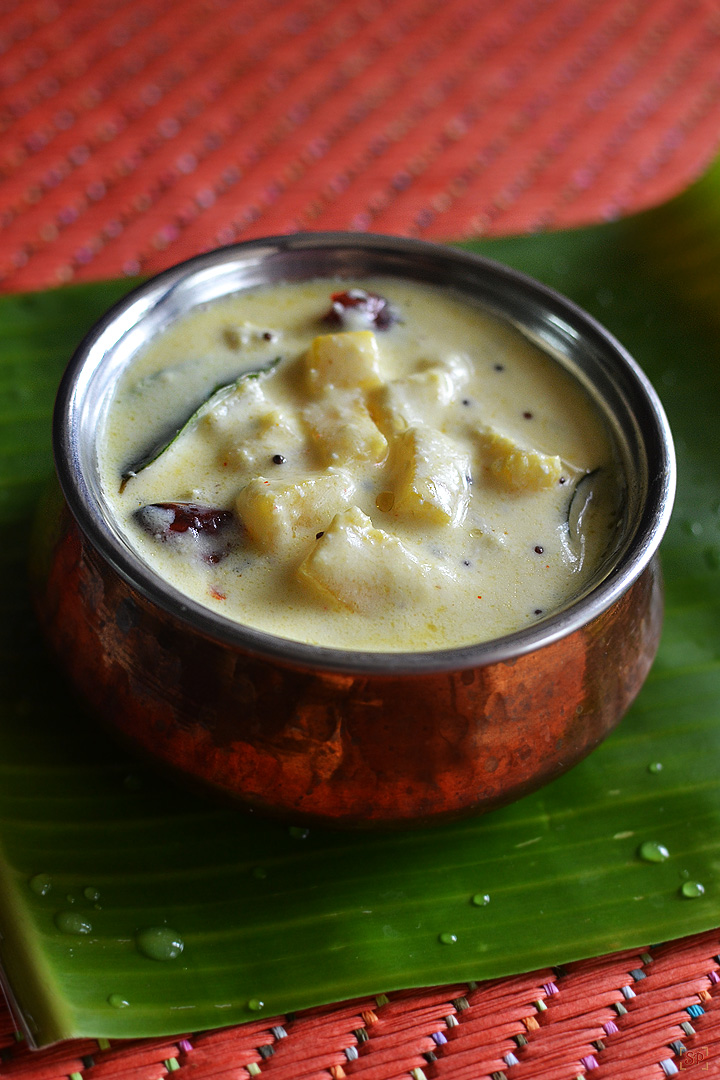 pineapple pachadi served in a bowl