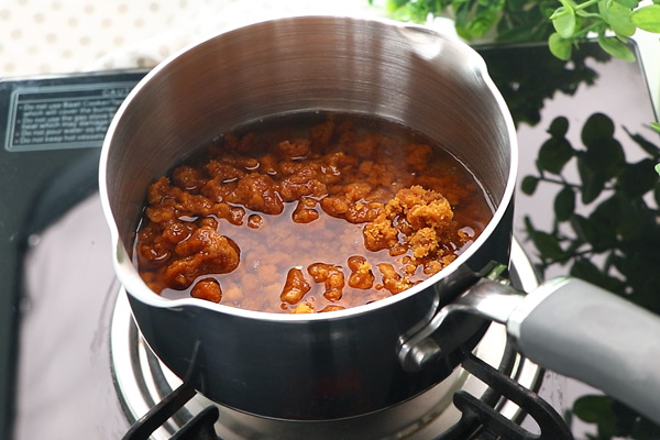 add water to jaggery