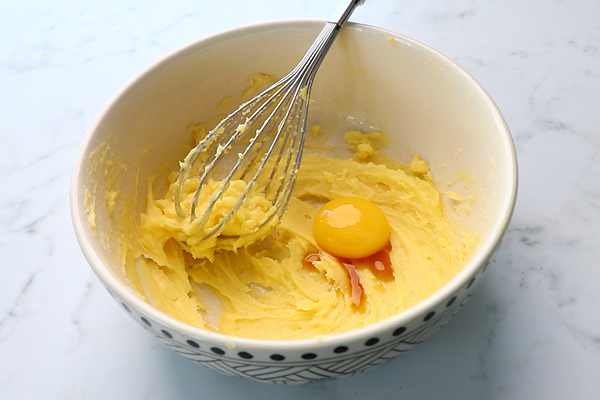 whisk well, add egg