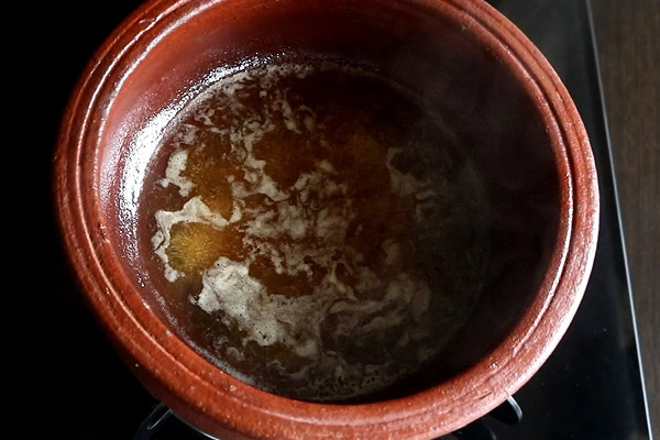 boil jaggery syrup