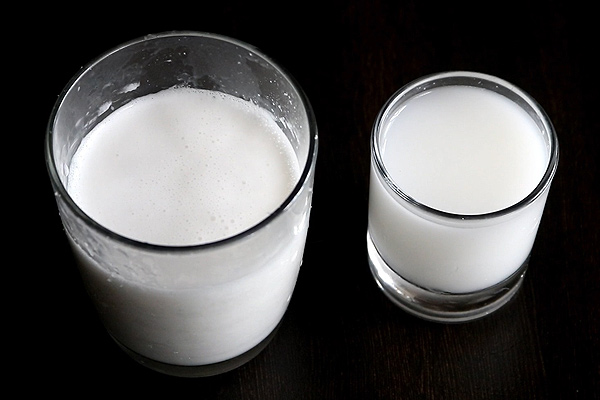 thick and thin coconut milk is ready