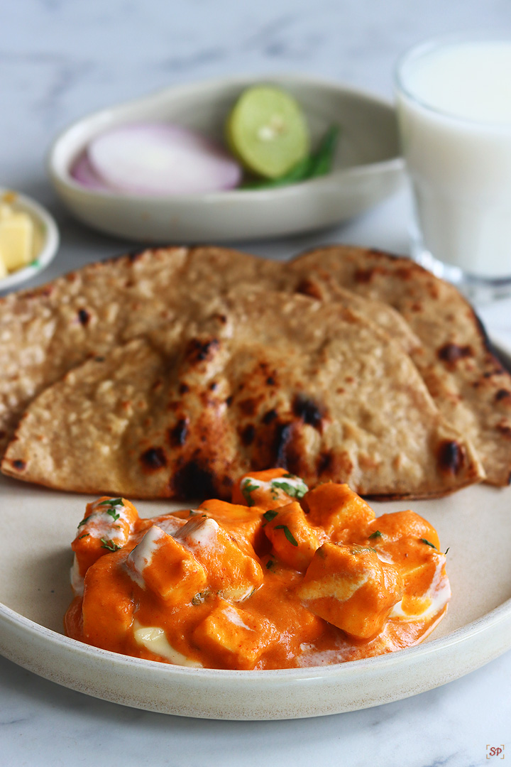 paneer butter masala with roti