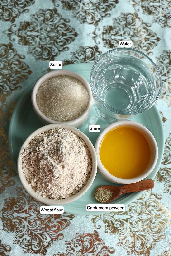 ingredients needed to make wheat halwa