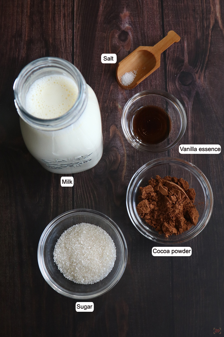 ingredients needed to make hot cocoa