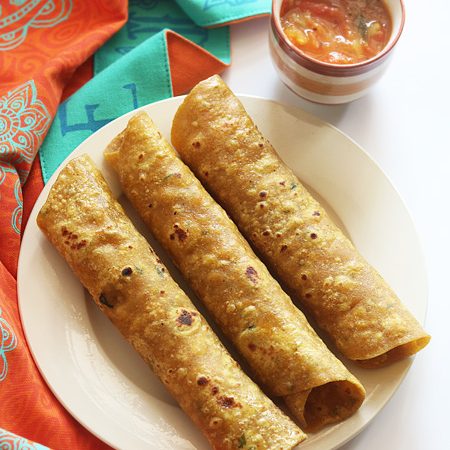 Makhana Paratha Recipe - Sharmis Passions