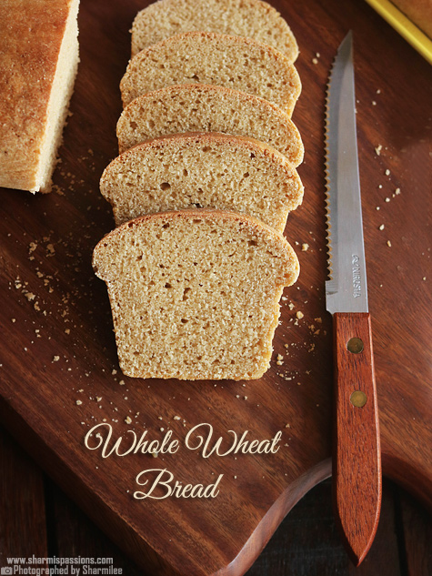 Sandhiya's Cookbook: Whole Wheat Bread