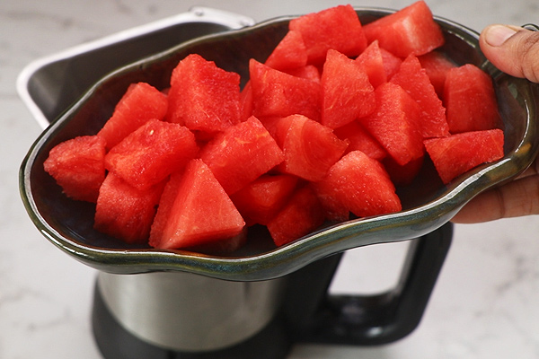 add watermelon cubes