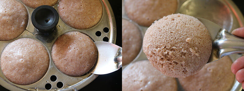 idlis are done, remove gently