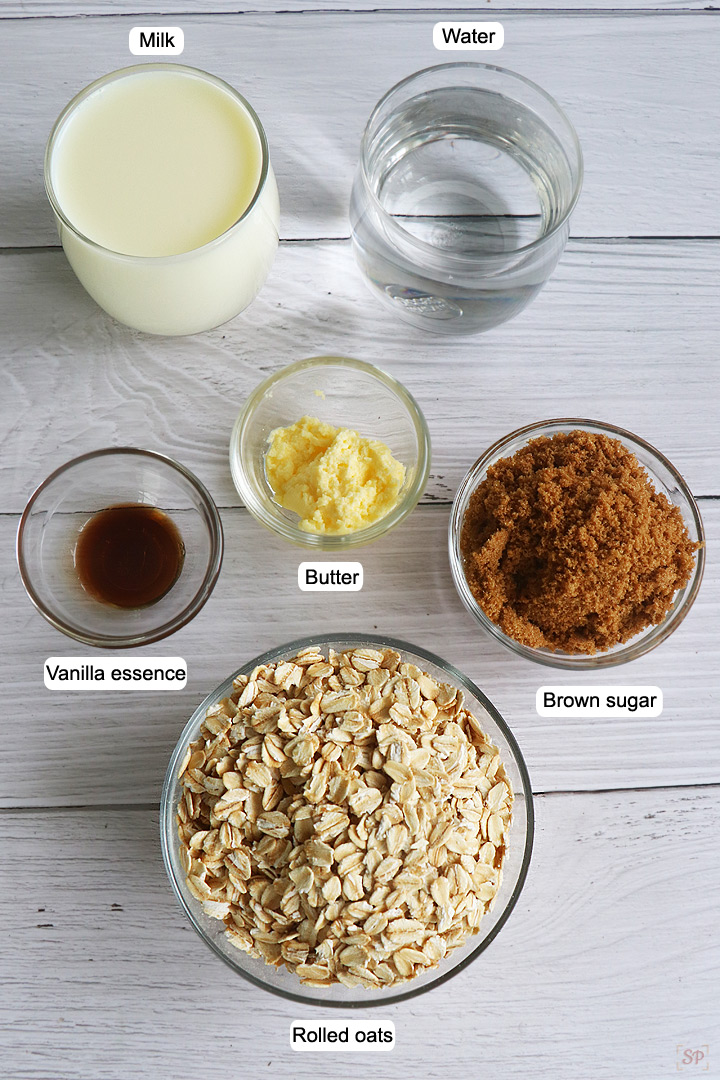 ingredients needed to make oatmeal bars