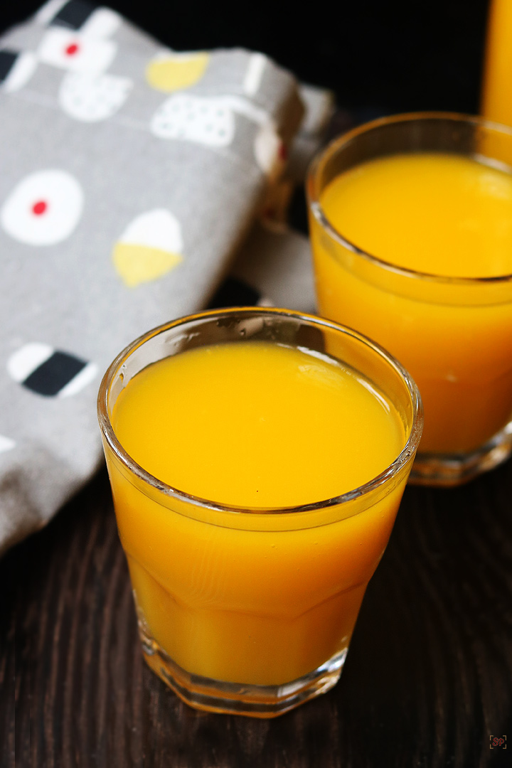 mango frooti served in glasses