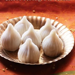 Carrot Moong Dal Modak Recipe - Sharmis Passions