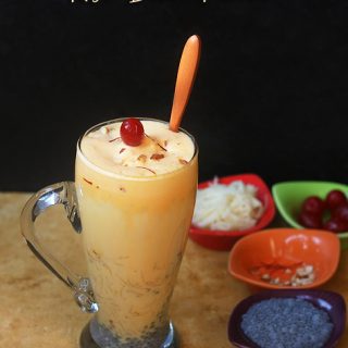 Kesar Falooda Recipe | Kesar Badam Falooda Recipe - Sharmis Passions