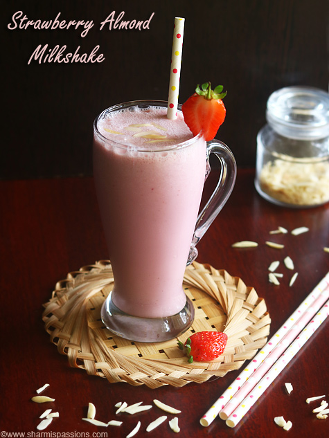 strawberry almond milkshake recipe