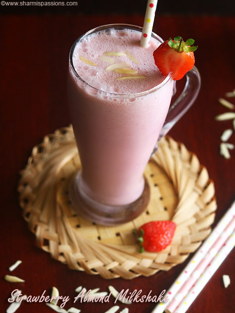 strawberry almond milkshake recipe