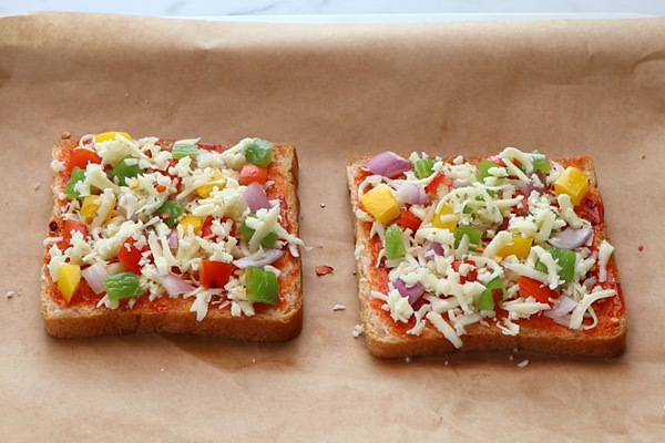 Bread Pizza Recipe  2 ways  - 93