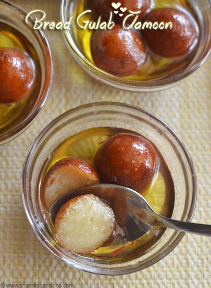 Bread Gulab Jamun Recipe Instant Gulab Jamun Diwali Sweets Recipes Sharmis Passions