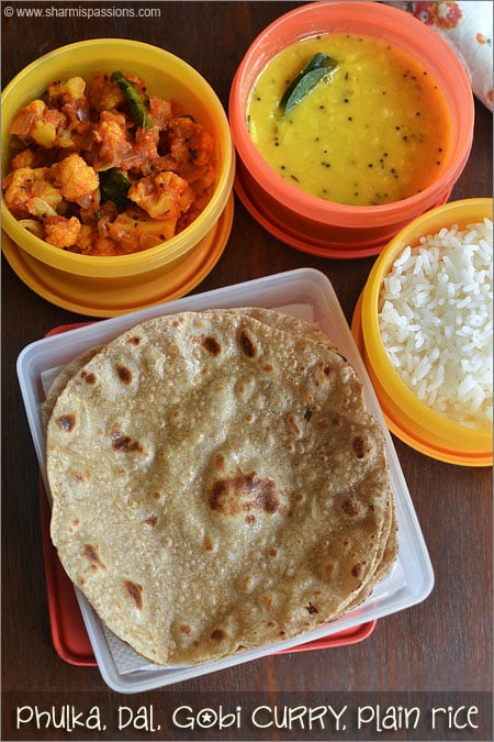 dal chawal roti sabji