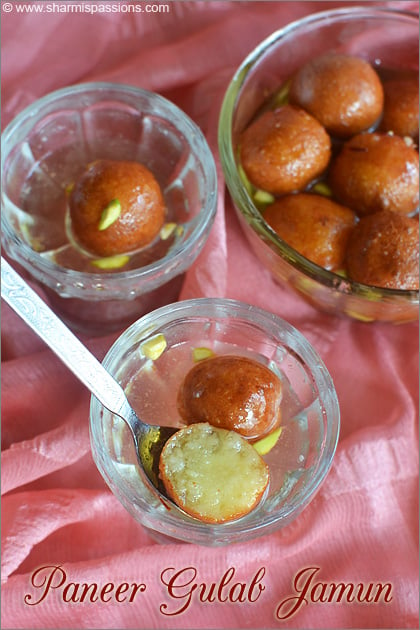 Easy Gulab Jamun with Paneer